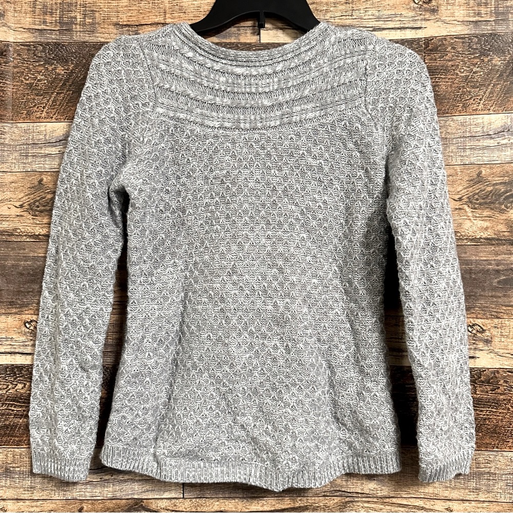 Croft & Barrow | Petite Gray Cable Knit Sweater (size PXS)